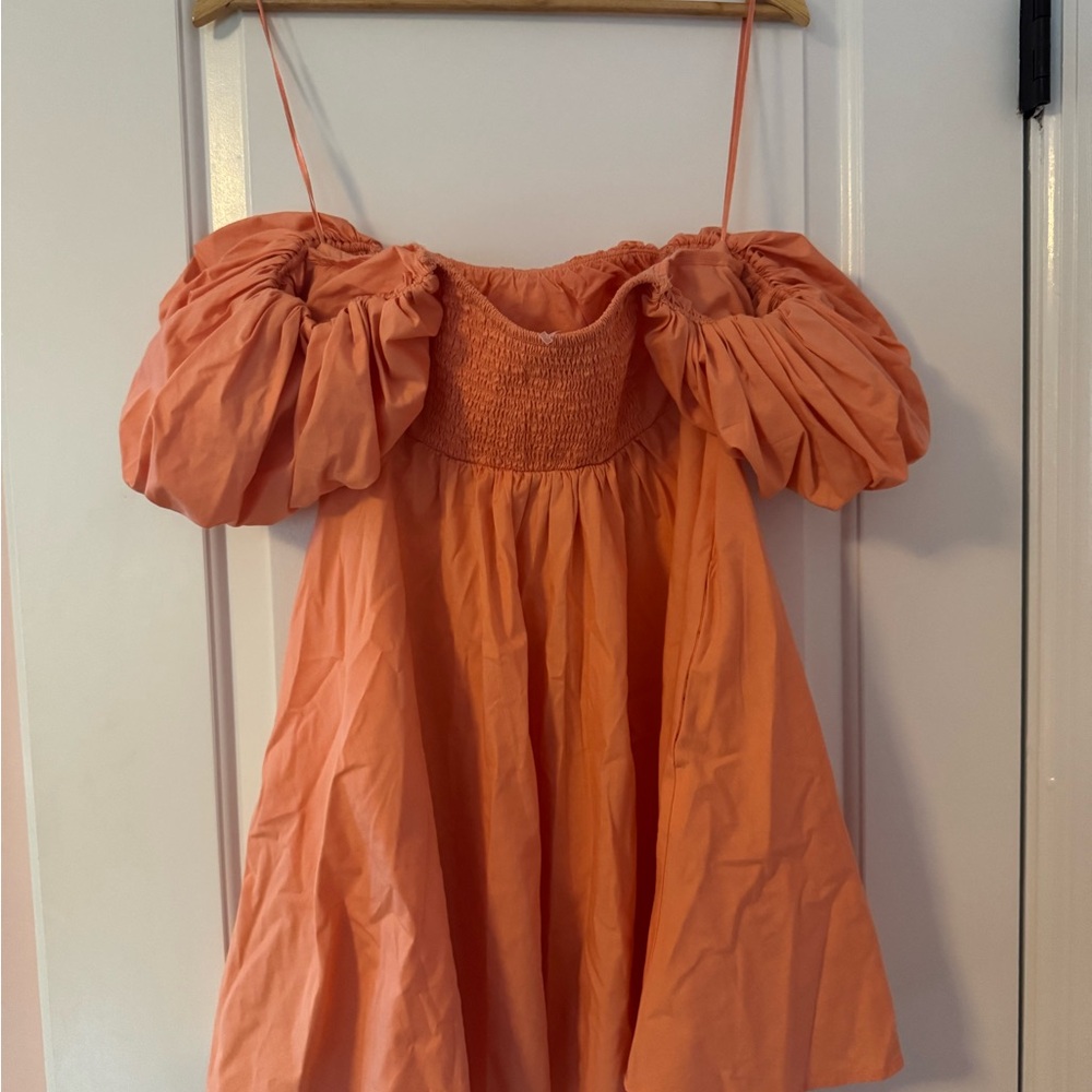 Abercrombie & Fitch Orange Off-Shoulder Blouse - Picture 2 of 3